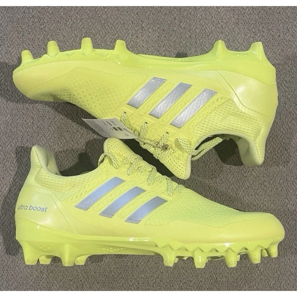 Men's Adidas UltraBoost Football Cleats Solar Yellow JP7413 US Size 11 New Rare